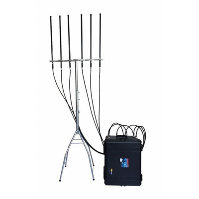 520W Drone Radio Signal Jammer With 6 Bands And 4000m Blocking Radius