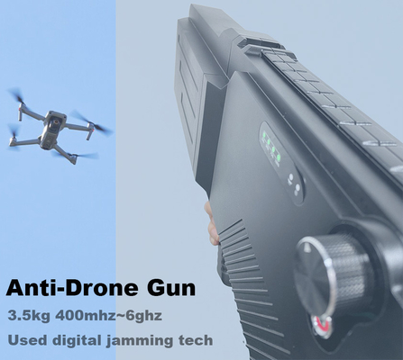 Drone jammer 2000M 400mhz to 6GHz 7 bands only 3.5kg weight hand-held anti-drone gun