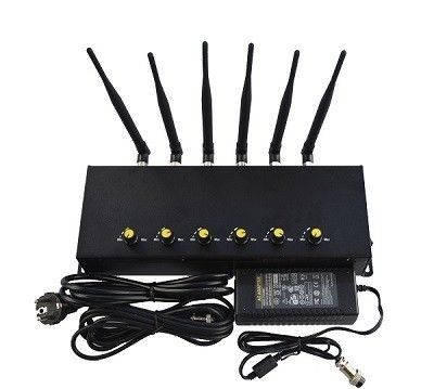 15W 6 Band High Frequency Jammer , Mobile Network Signal Jammer For Meeting Room