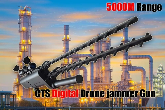 Handheld Portable Drone Jammer Gun Lightweight Super Range For Military