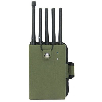 Handheld 8 Bands Cellular Signal Jammer UHF VHF Lojack Blocker 3-5M Range